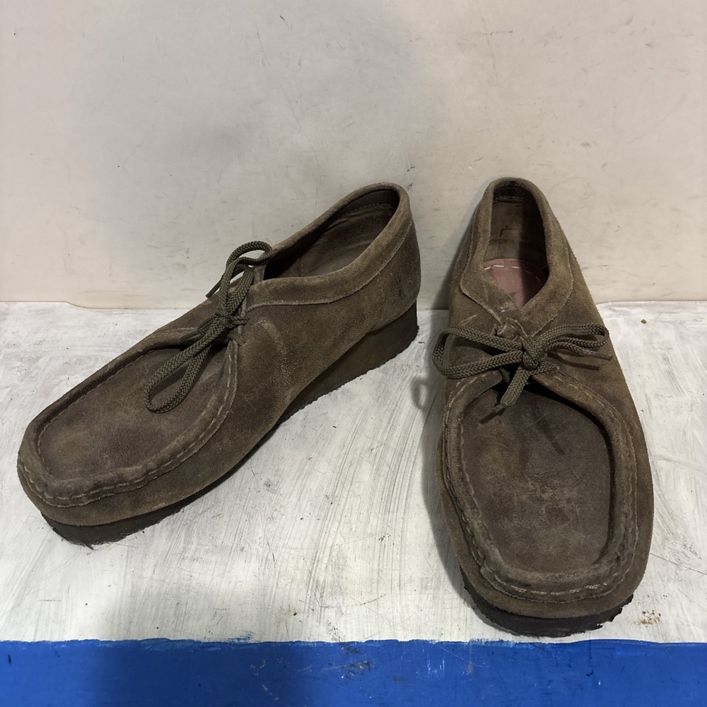Clarks Originals Wallabee Mens Size 8.5 Beeswax Brown Leather Moccasin Shoes